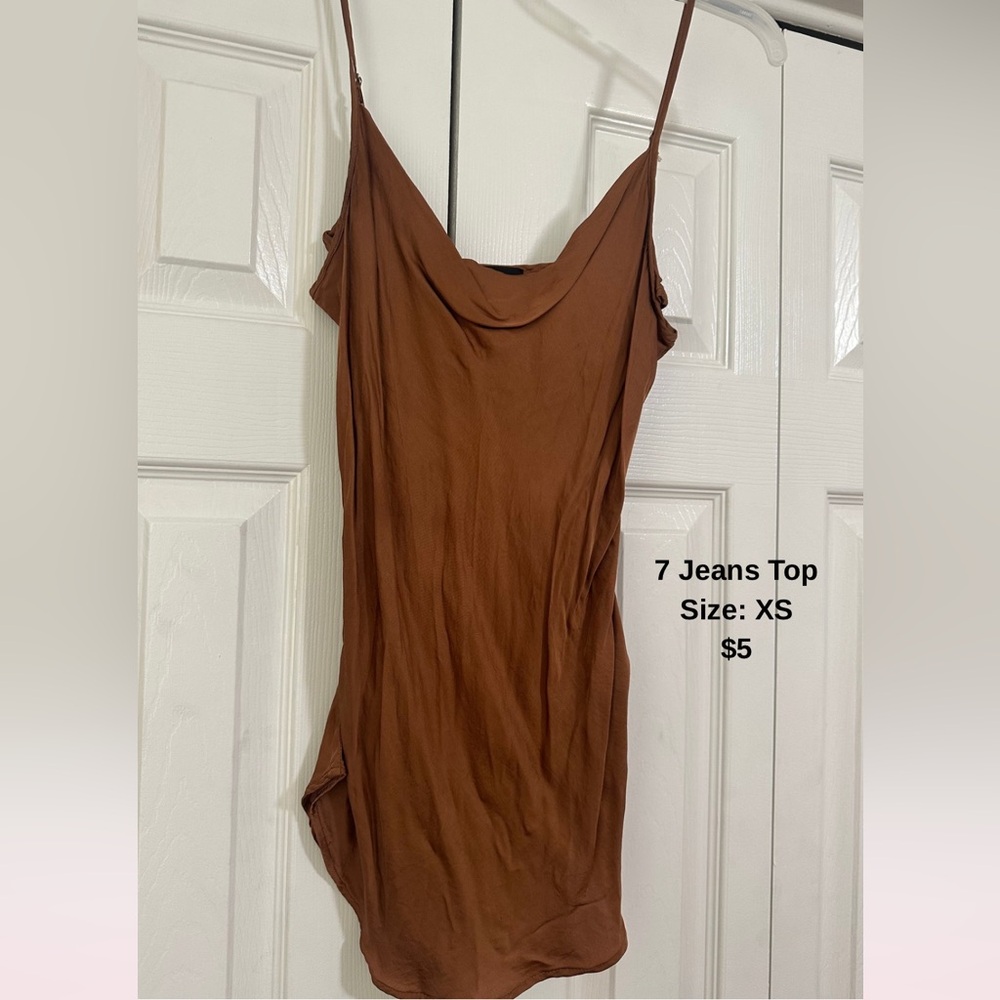 7 For All Mankind Rust Tank Top